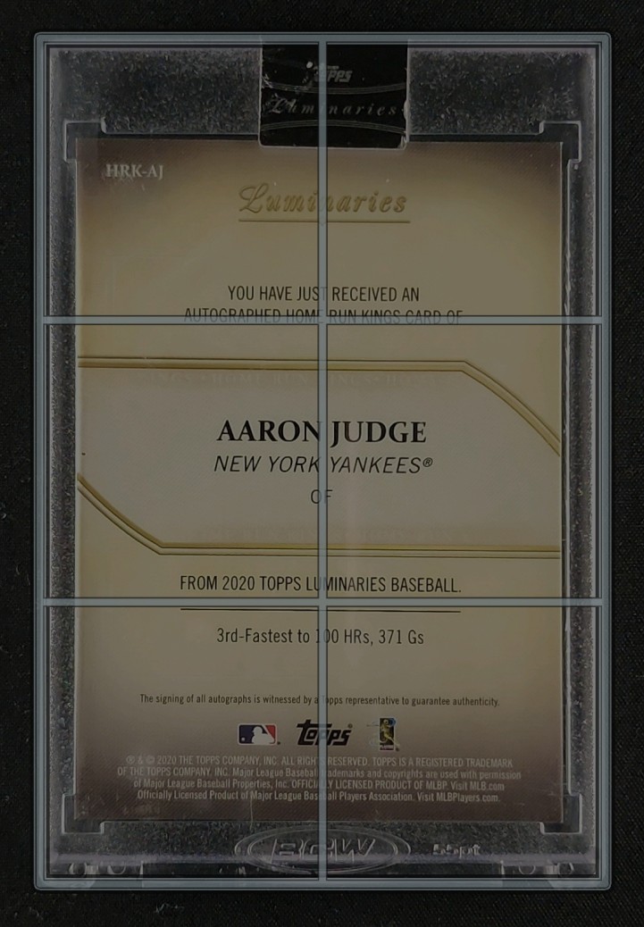 2020 Topps Luminaries Home Run Kings Red Aaron Judge AUTO /10 #HRK-AJ MBA AUTH