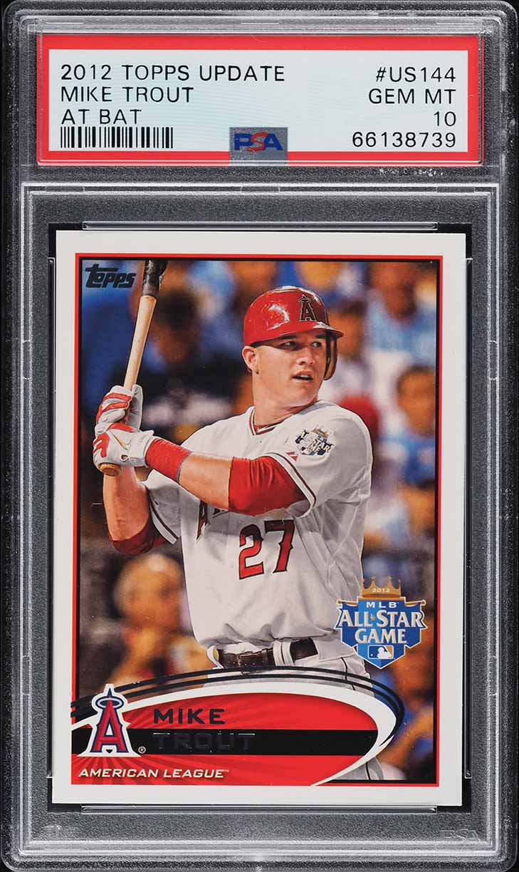 2012 Topps Update At Bat Mike Trout ROOKIE #US144 PSA 10 GEM MINT