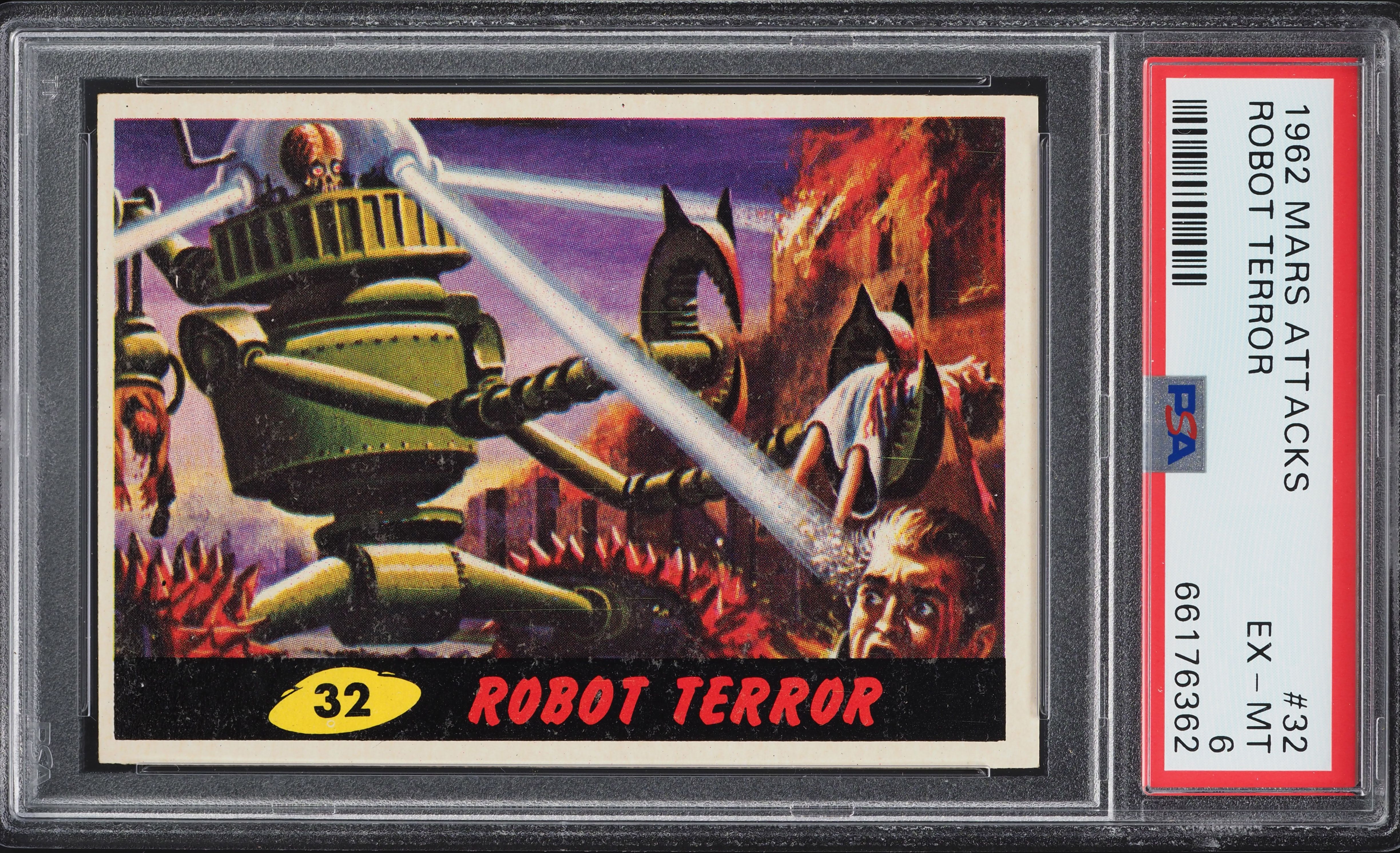 1962 Mars Attacks Robot Terror #32 PSA 6 EXMT on Fanatics Collect