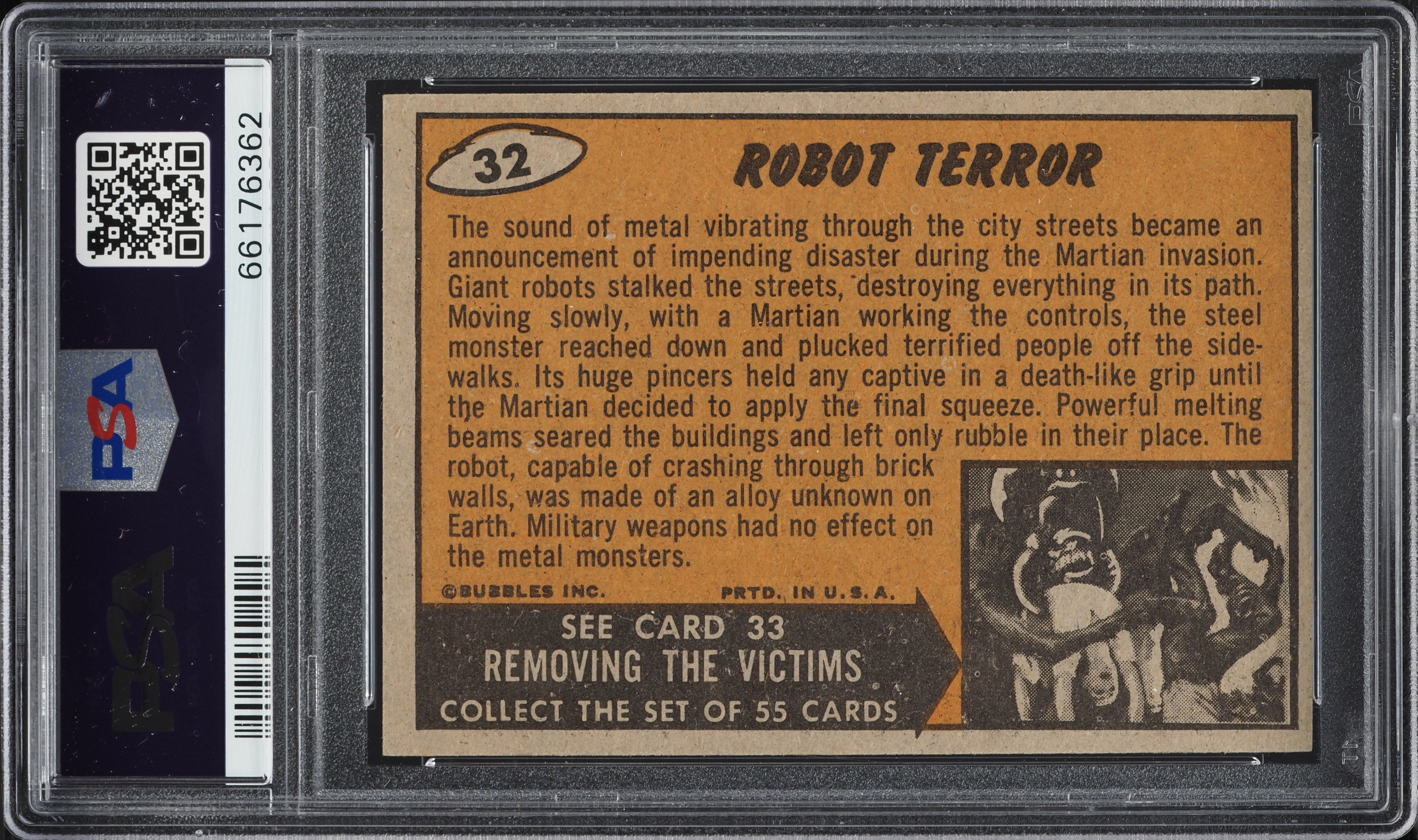 1962 Mars Attacks Robot Terror #32 PSA 6 EXMT on Fanatics Collect