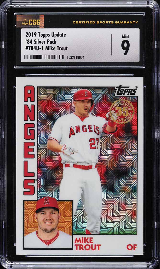 2019 Topps Update '84 Silver Pack Mike Trout #T84U-1 CSG 9 MINT