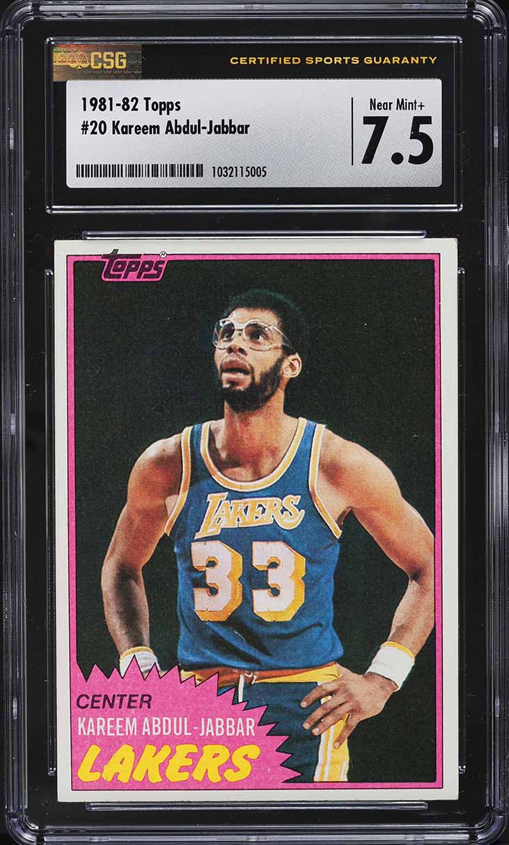 1981 Topps Basketball Kareem Abdul-Jabbar #20 CSG 7.5 NRMT+
