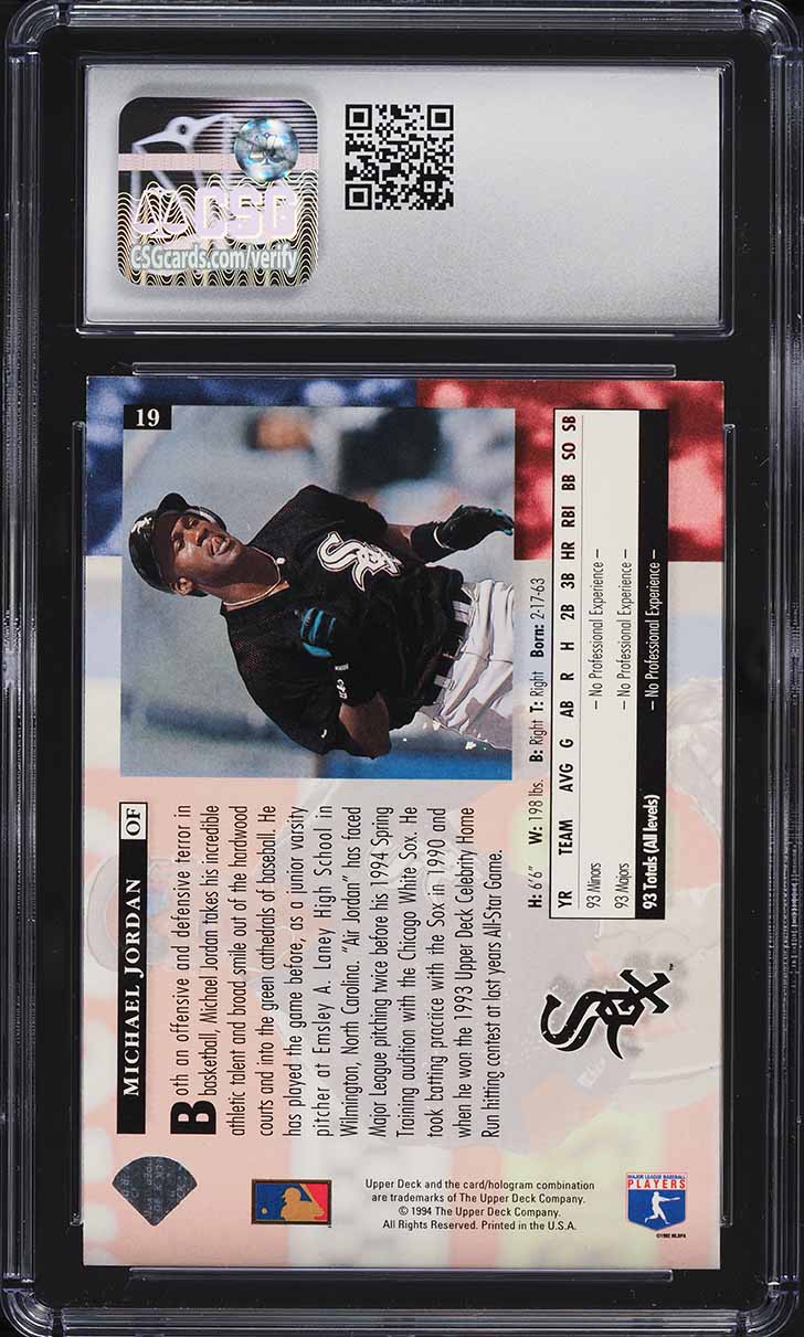 1994 Upper Deck Michael Jordan ROOKIE #19 CSG 6 EXMT