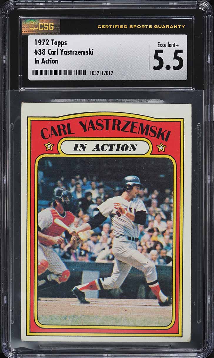 1972 Topps Carl Yastrzemski IN ACTION #38 CSG 5.5 EX+
