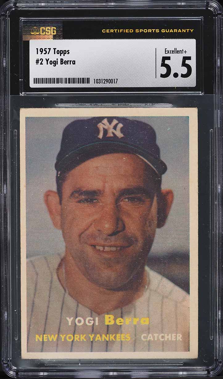 1957 Topps Yogi Berra #2 CSG 5.5 EX+