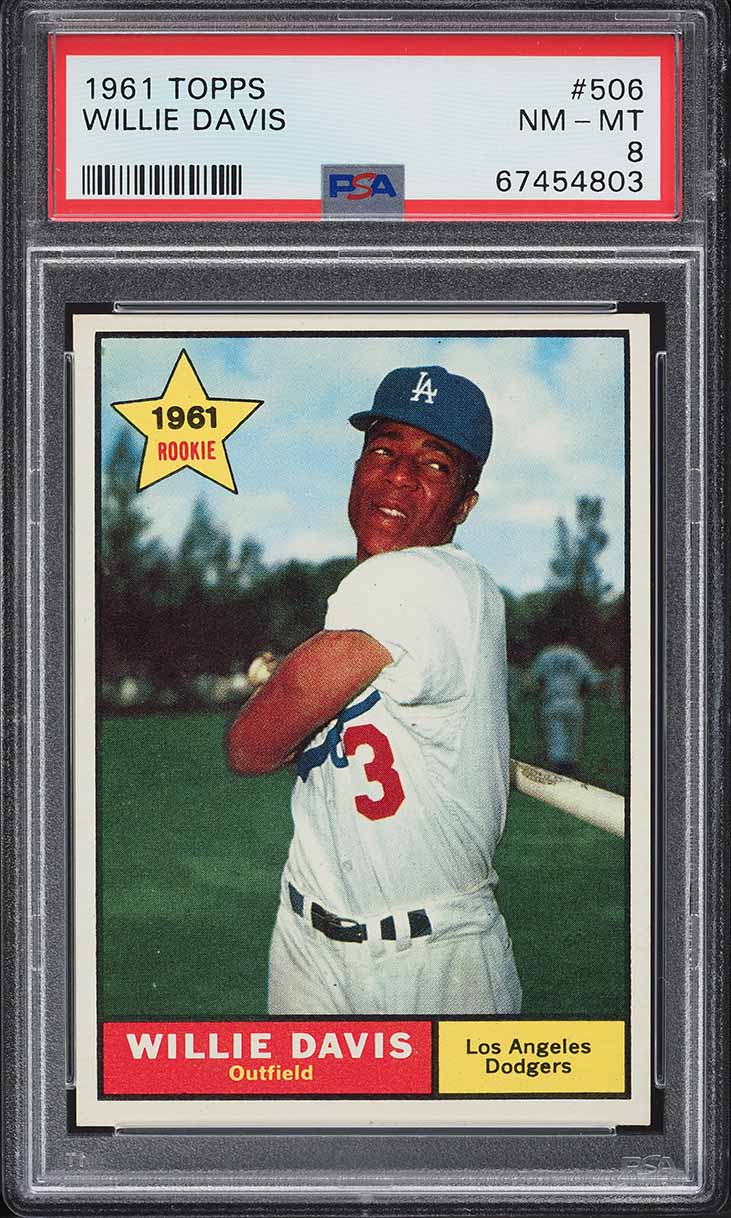 1961 Topps Willie Davis ROOKIE #506 PSA 8 NM-MT