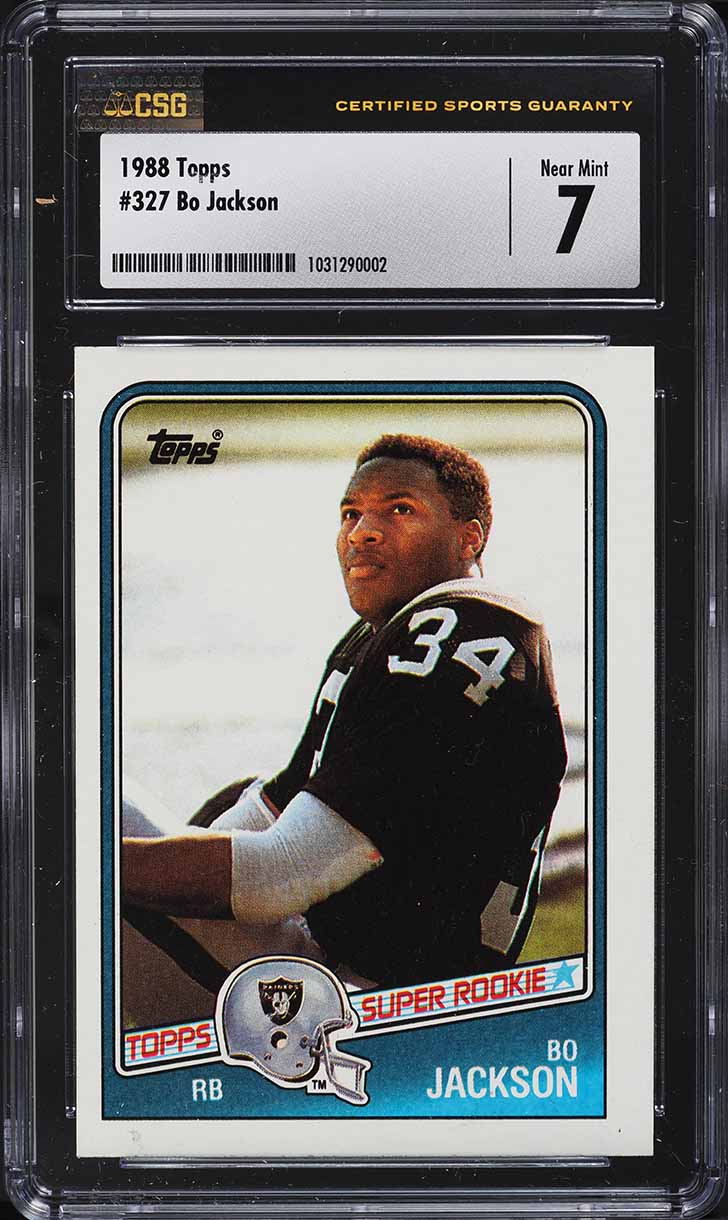 1988 Topps Football Bo Jackson ROOKIE #327 CSG 7 NRMT
