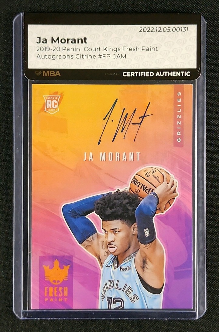 2019 Panini Court Kings Fresh Paint Citrine Ja Morant ROOKIE AUTO
