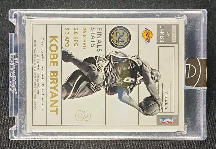 2014 Panini Eminence Larry O'Brien Trophy Silver Kobe Bryant AUTO /10 MBA AUTH