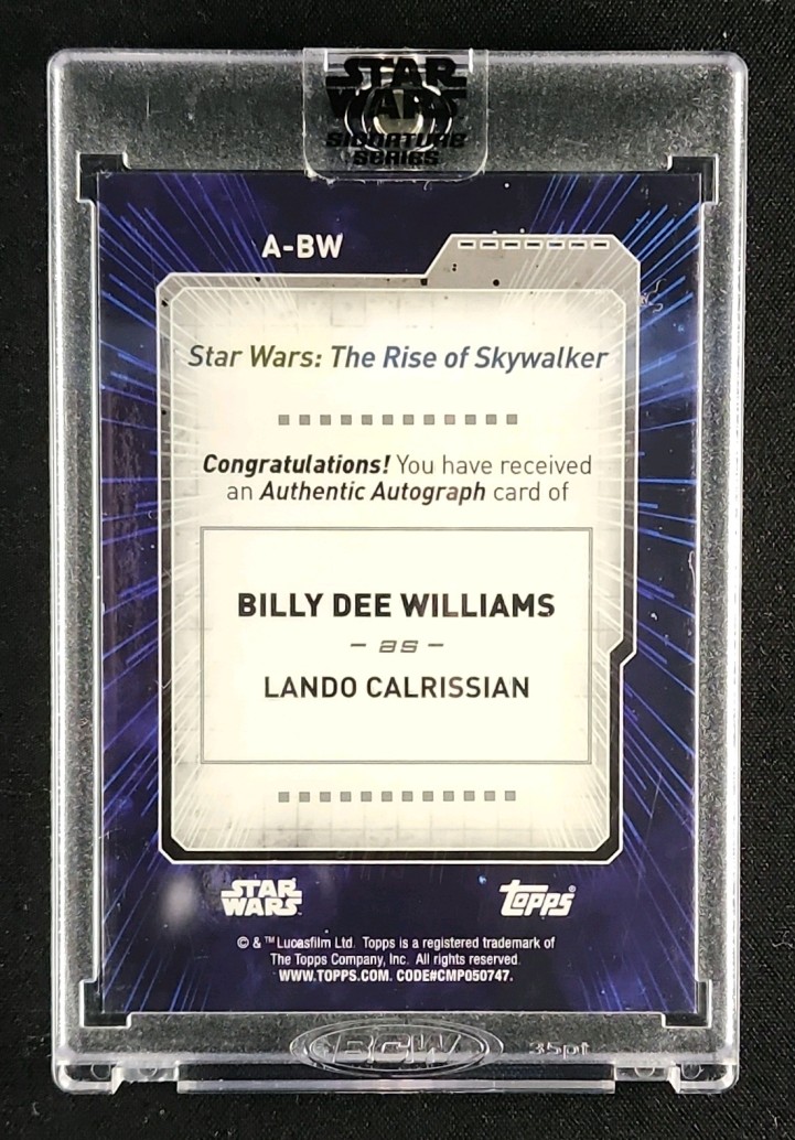 2021 Topps Star Wars Signature Series Billy Dee Williams Lando