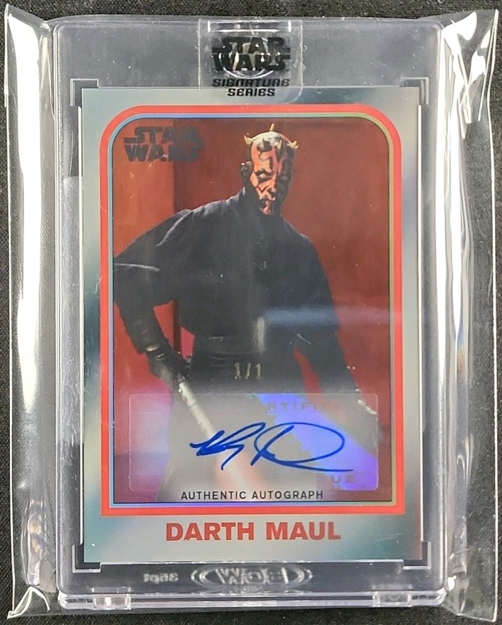 2021 Topps Star Wars Signature Series Red Ray Park Darth Maul AUTO 1/1 MBA AUTH