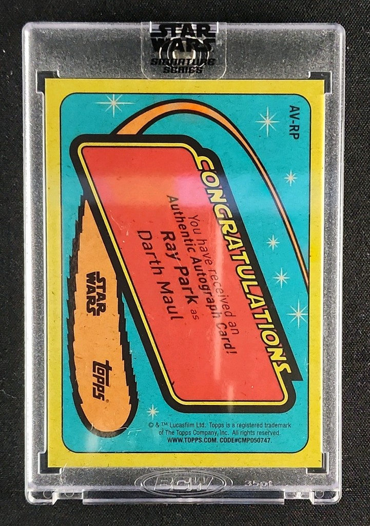 2021 Topps Star Wars Signature Series Red Ray Park Darth Maul AUTO 1/1 MBA AUTH