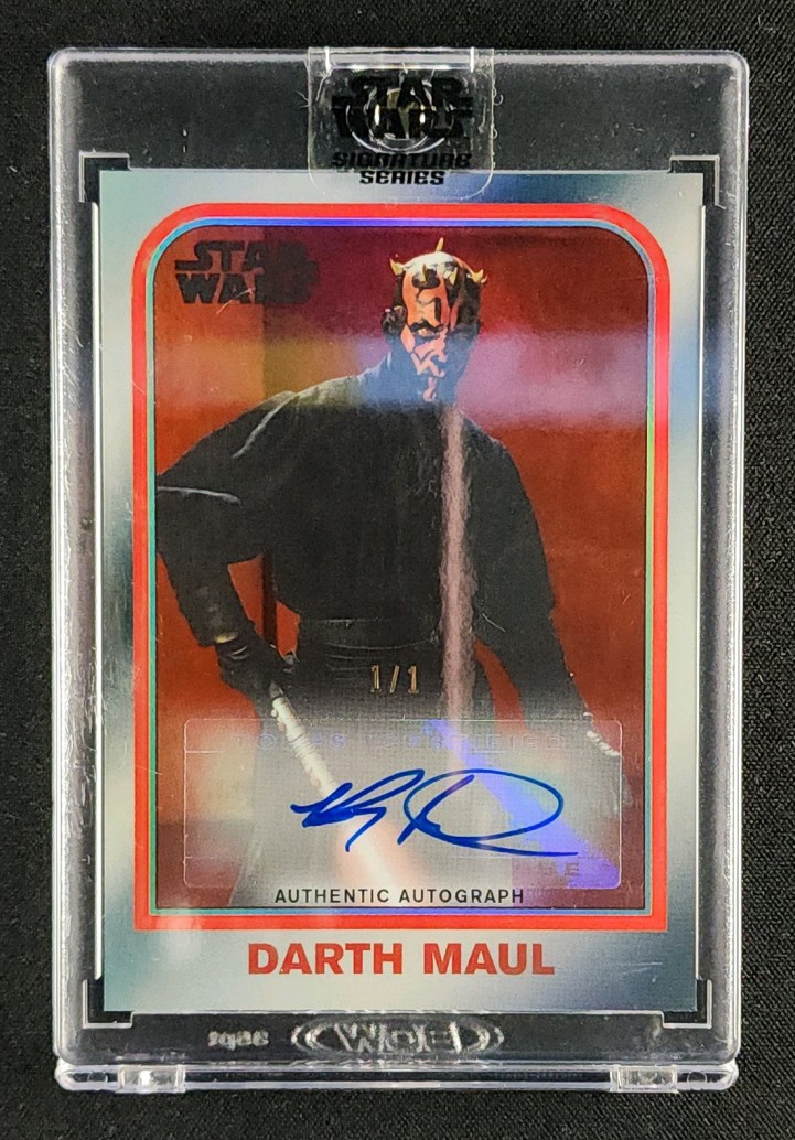 2021 Topps Star Wars Signature Series Red Ray Park Darth Maul AUTO 1/1 MBA AUTH