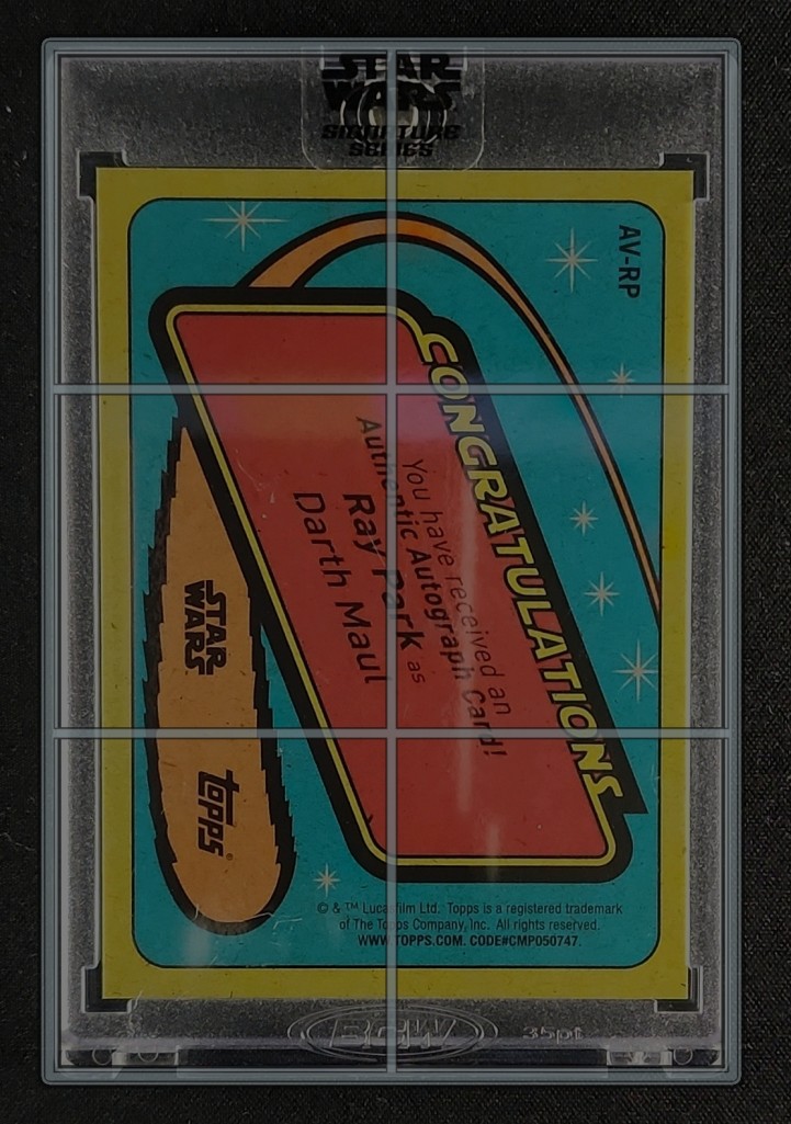 2021 Topps Star Wars Signature Series Red Ray Park Darth Maul AUTO 1/1 MBA AUTH