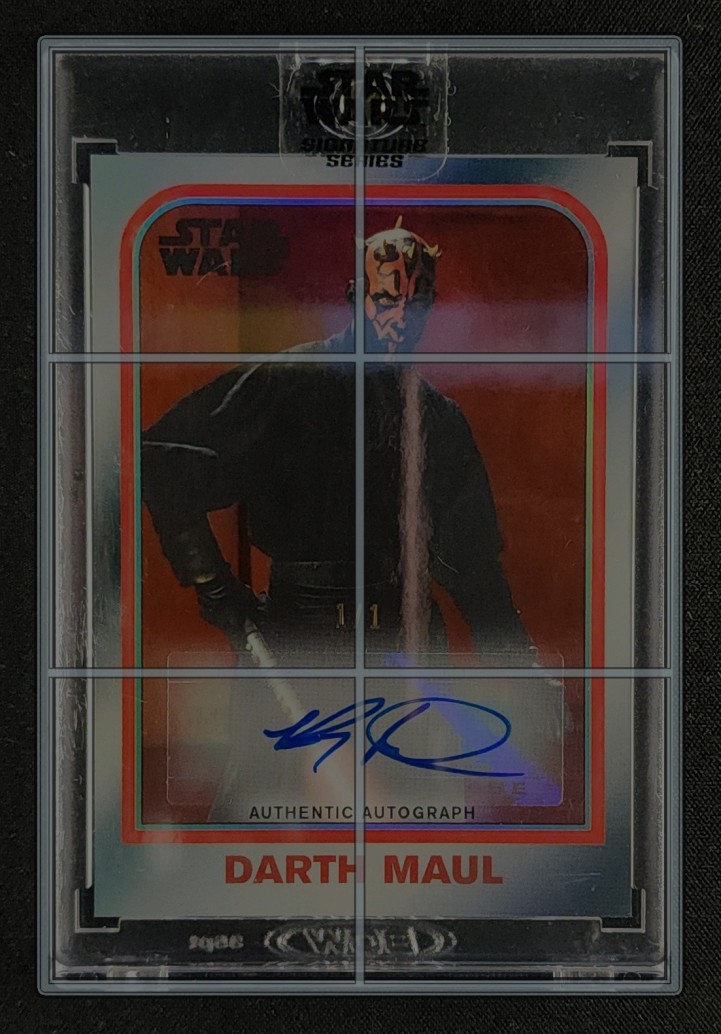 2021 Topps Star Wars Signature Series Red Ray Park Darth Maul AUTO 1/1 MBA AUTH