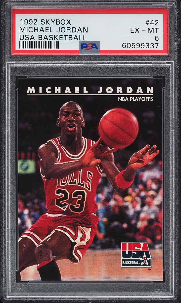 1992 Skybox USA Basketball Michael Jordan #42 PSA 6 EXMT