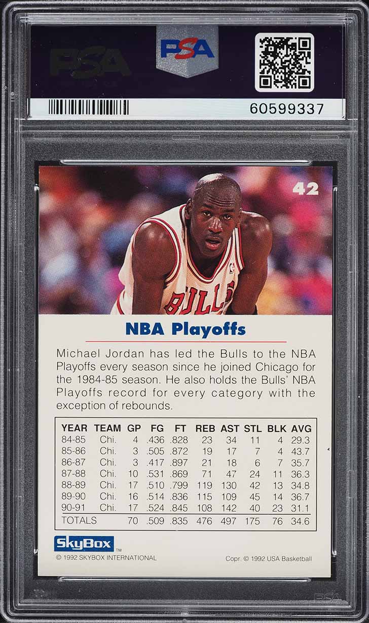 1992 Skybox USA Basketball Michael Jordan #42 PSA 6 EXMT