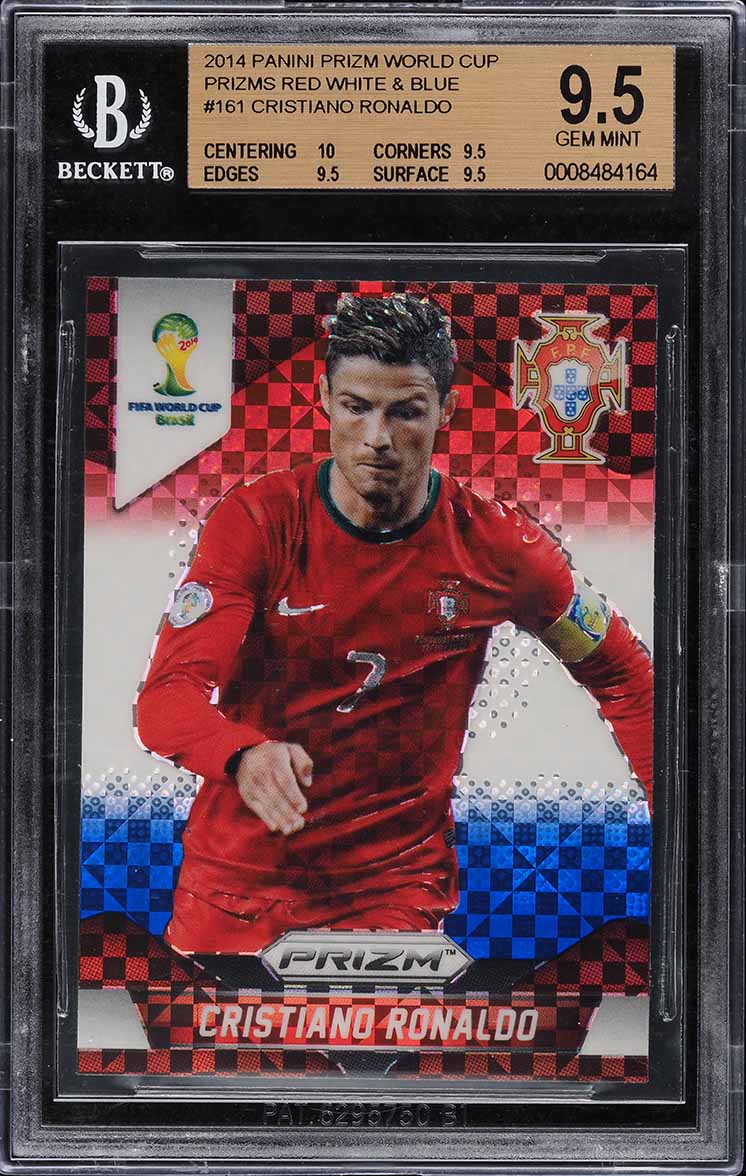 2014 Panini Prizm World Cup Red White Blue Cristiano Ronaldo #161