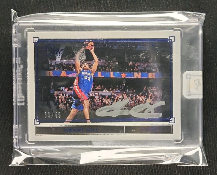 2019 Panini One and One Timeless Moments Blue Grant Hill AUTO /49 MBA AUTH