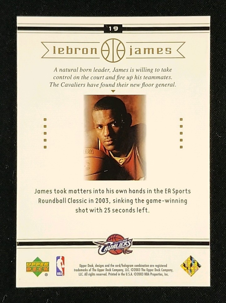 2003 Upper Deck Box Set LeBron James ROOKIE #19 MBA AUTH