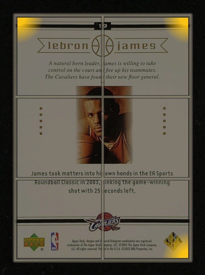 2003 Upper Deck Box Set LeBron James ROOKIE #19 MBA AUTH