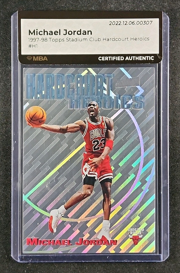 1997 Stadium Club Hardcourt Heroics Michael Jordan #H1 MBA AUTH