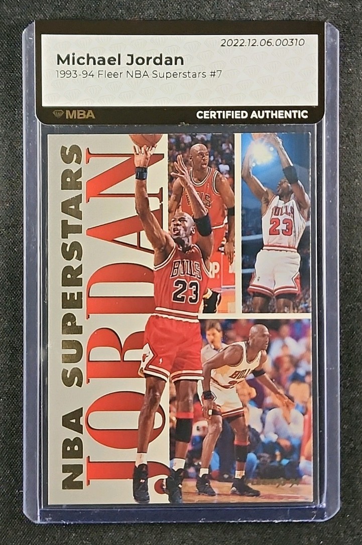 1993 Fleer NBA Superstars Michael Jordan #7 MBA AUTH