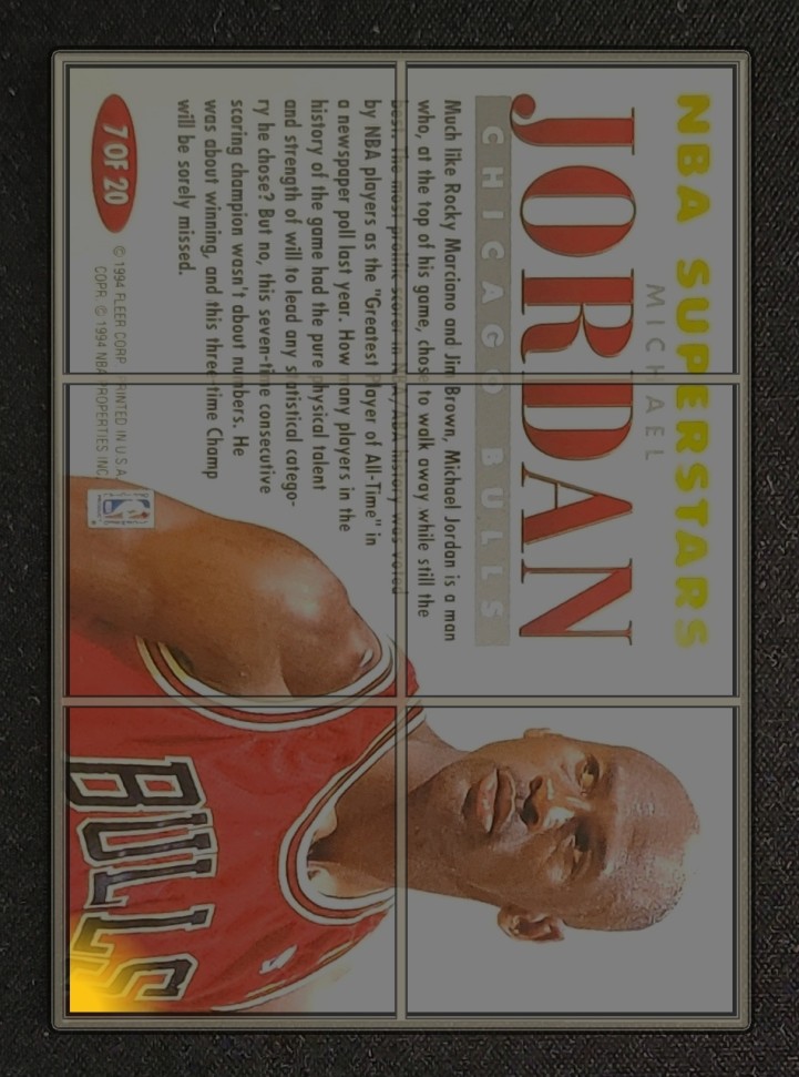1993 Fleer NBA Superstars Michael Jordan #7 MBA AUTH