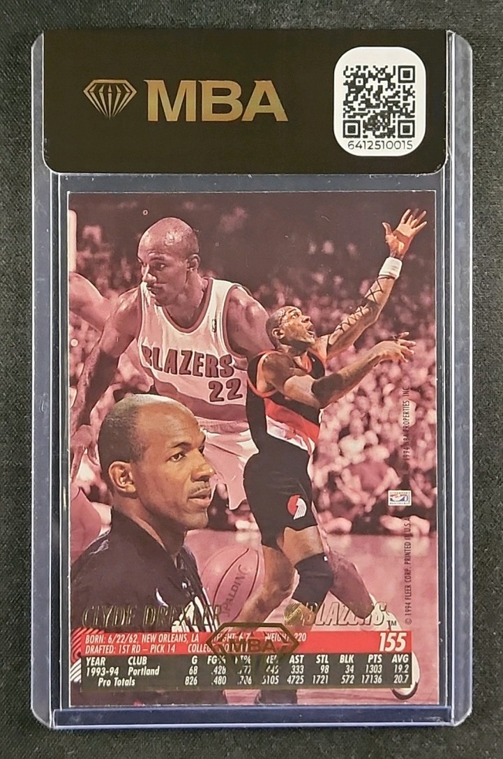 1994 Ultra Basketball Clyde Drexler #155 MBA AUTH