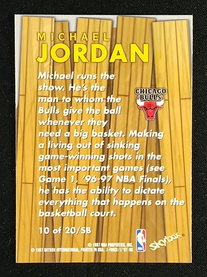 1997 Skybox Z-Force Super Boss Michael Jordan #10 MBA AUTH