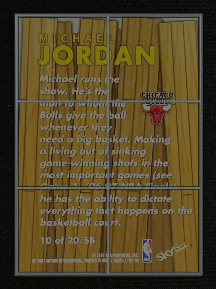 1997 Skybox Z-Force Super Boss Michael Jordan #10 MBA AUTH