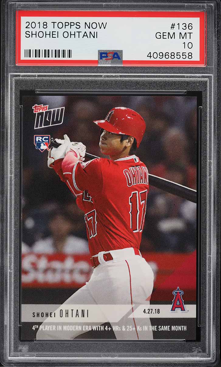 2018 Topps Now Shohei Ohtani ROOKIE #136 PSA 10 GEM MINT