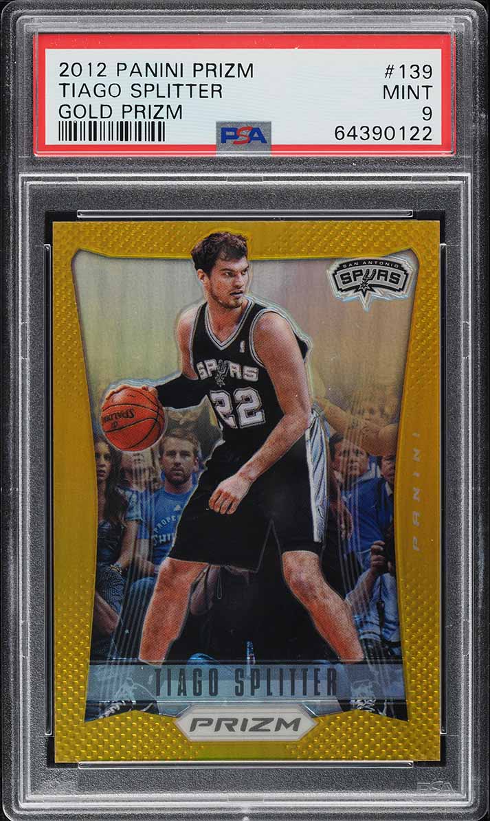 2012 Panini Prizm Gold Tiago Splitter /10 #139 PSA 9 MINT