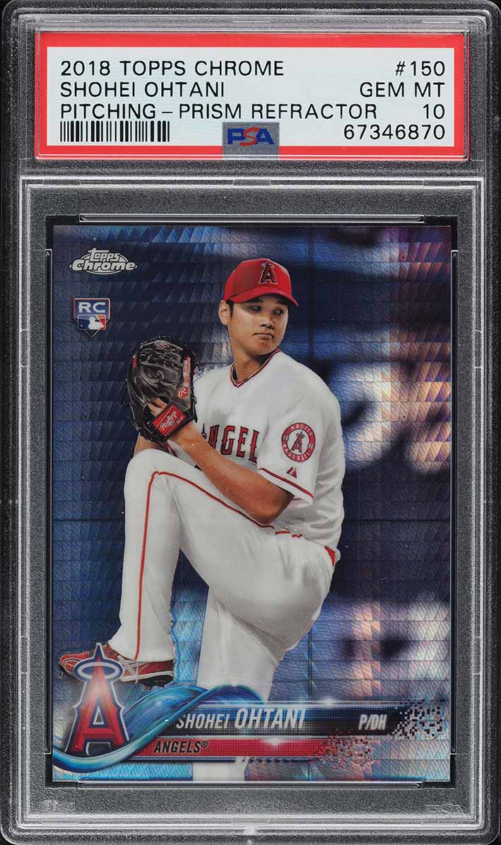 2018 Topps Chrome Prism Refractor Shohei Ohtani ROOKIE #150 PSA 10 GEM MINT