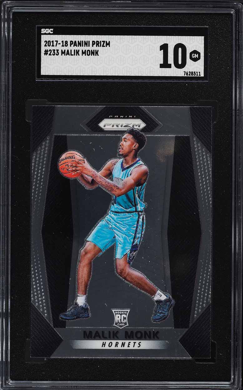 2017 Panini Prizm Malik Monk ROOKIE #233 SGC 10 GEM MINT