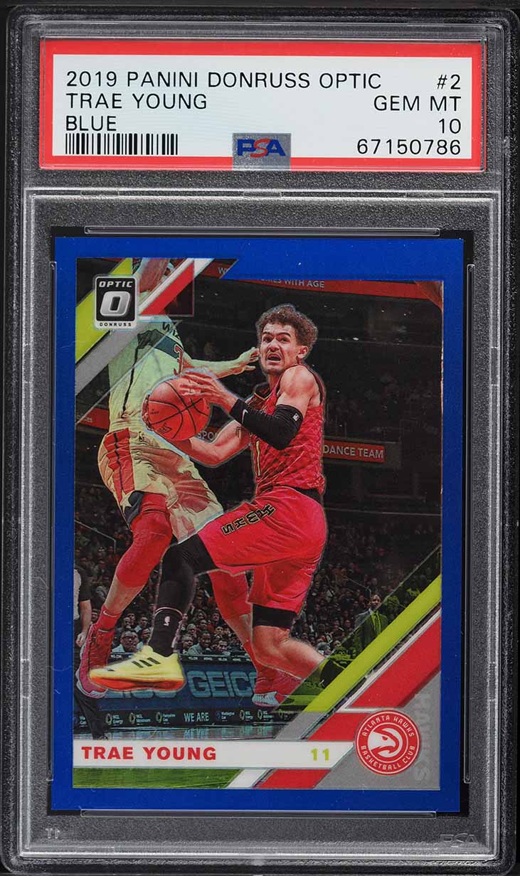 2019 Donruss Optic Blue Trae Young /59 #2 PSA 10 GEM MINT