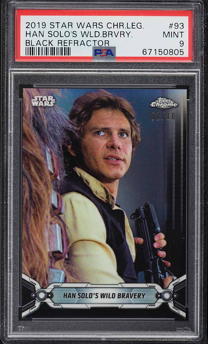 2019 Topps Star Wars Chrome Legacy Black Refractor Han Solo's 1/10