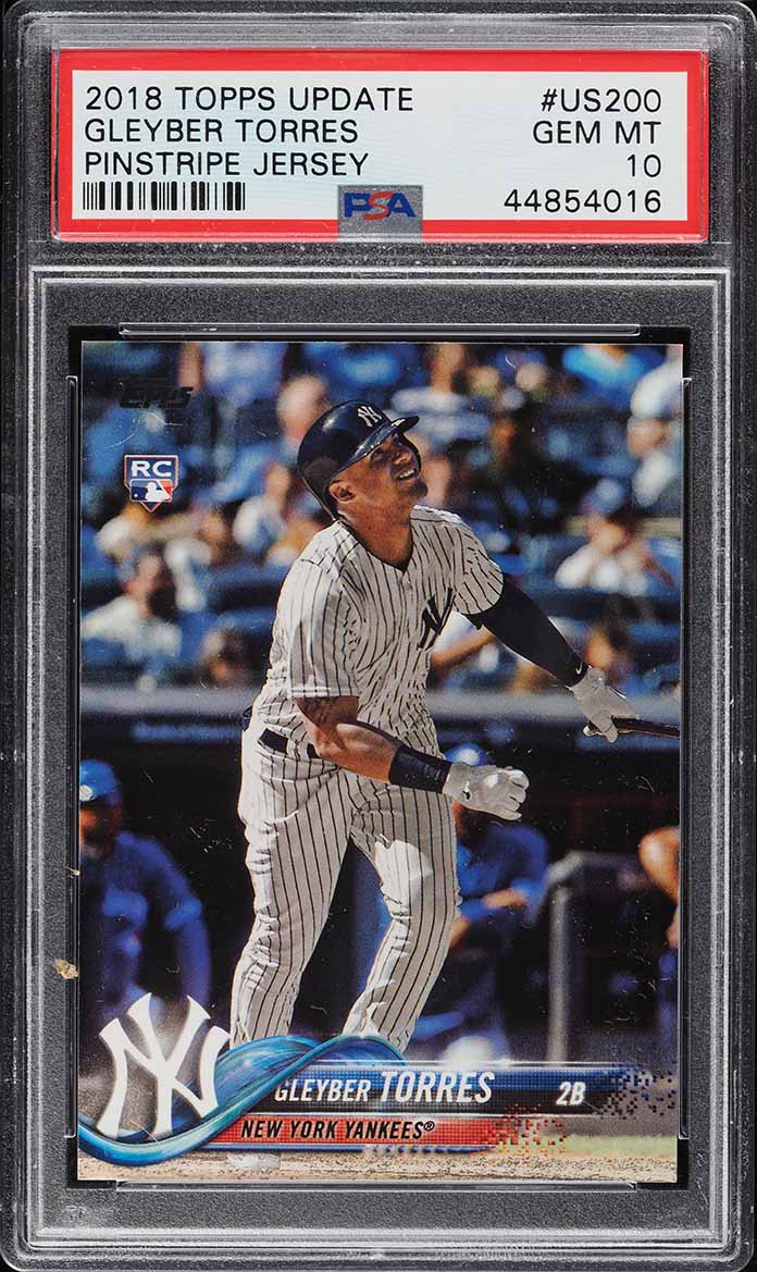 2018 Topps Update Pinstripe Jersey Gleyber Torres ROOKIE #US200