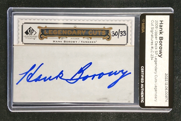 2009 SP Legendary Cuts Legendary Cut Hank Borowy AUTO /33 #LC-234 MBA AUTH