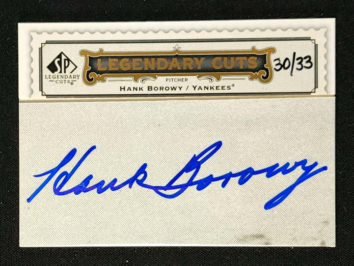 2009 SP Legendary Cuts Legendary Cut Hank Borowy AUTO /33 #LC-234 MBA AUTH