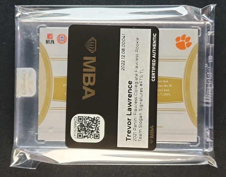 2021 Panini Flawless Collegiate Trevor Lawrence ROOKIE PATCH AUTO /25 MBA AUTH