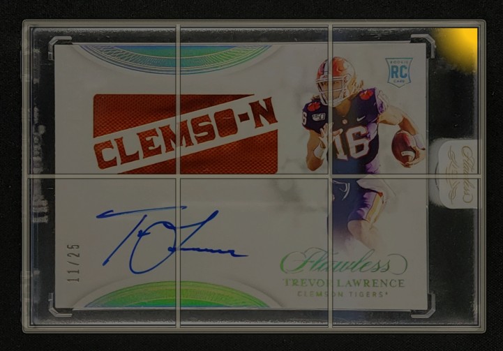 2021 Panini Flawless Collegiate Trevor Lawrence ROOKIE PATCH AUTO /25 MBA AUTH
