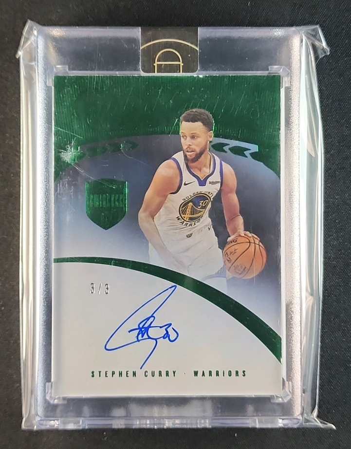 2019 Panini Eminence Gilded Graphs Green Stephen Curry AUTO 3/3 #GG-SCY MBA AUTH