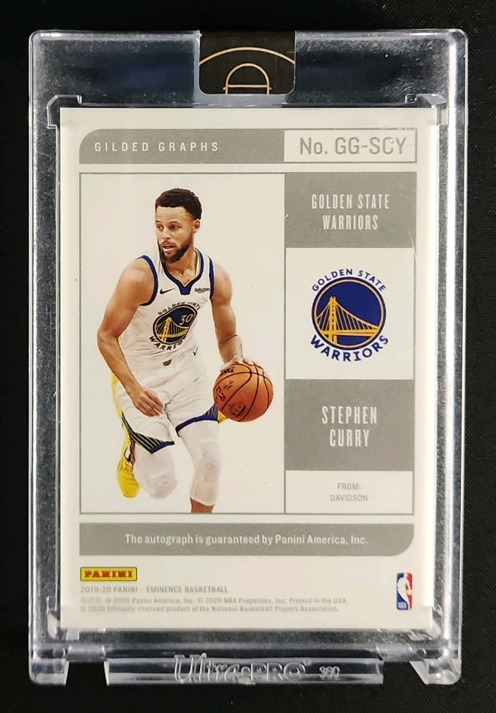 2019 Panini Eminence Gilded Graphs Green Stephen Curry AUTO 3/3 #GG-SCY MBA AUTH