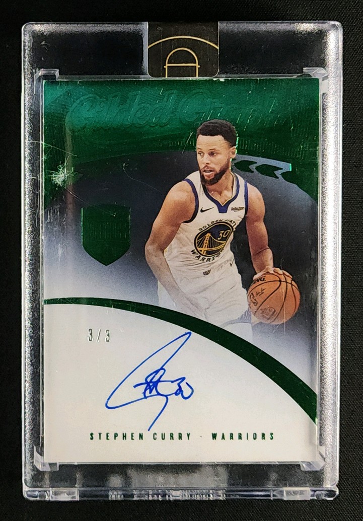 2019 Panini Eminence Gilded Graphs Green Stephen Curry AUTO 3/3 #GG-SCY MBA AUTH