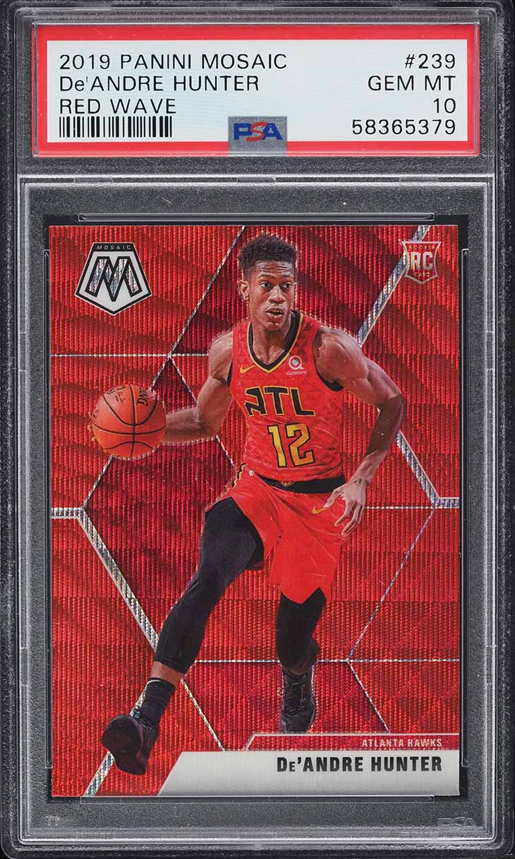 2019 Panini Mosaic Red Wave De'Andre Hunter ROOKIE #239 PSA 10 GEM MINT
