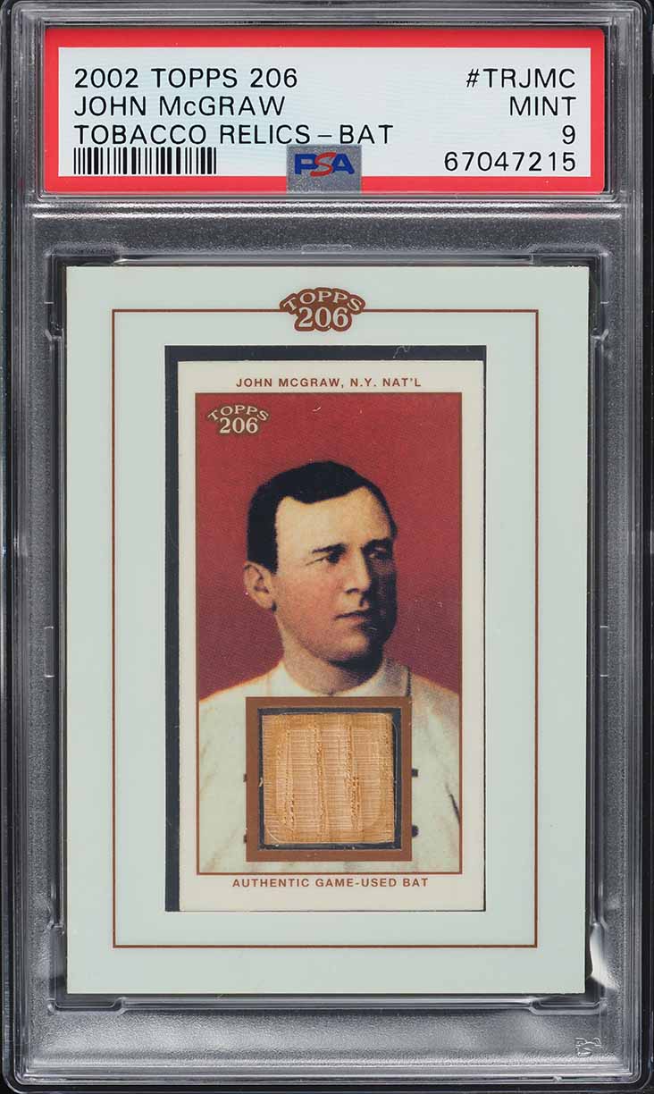 2002 Topps 206 Tobacco Relics John McGraw BAT PATCH #TR-JMC PSA 9 MINT