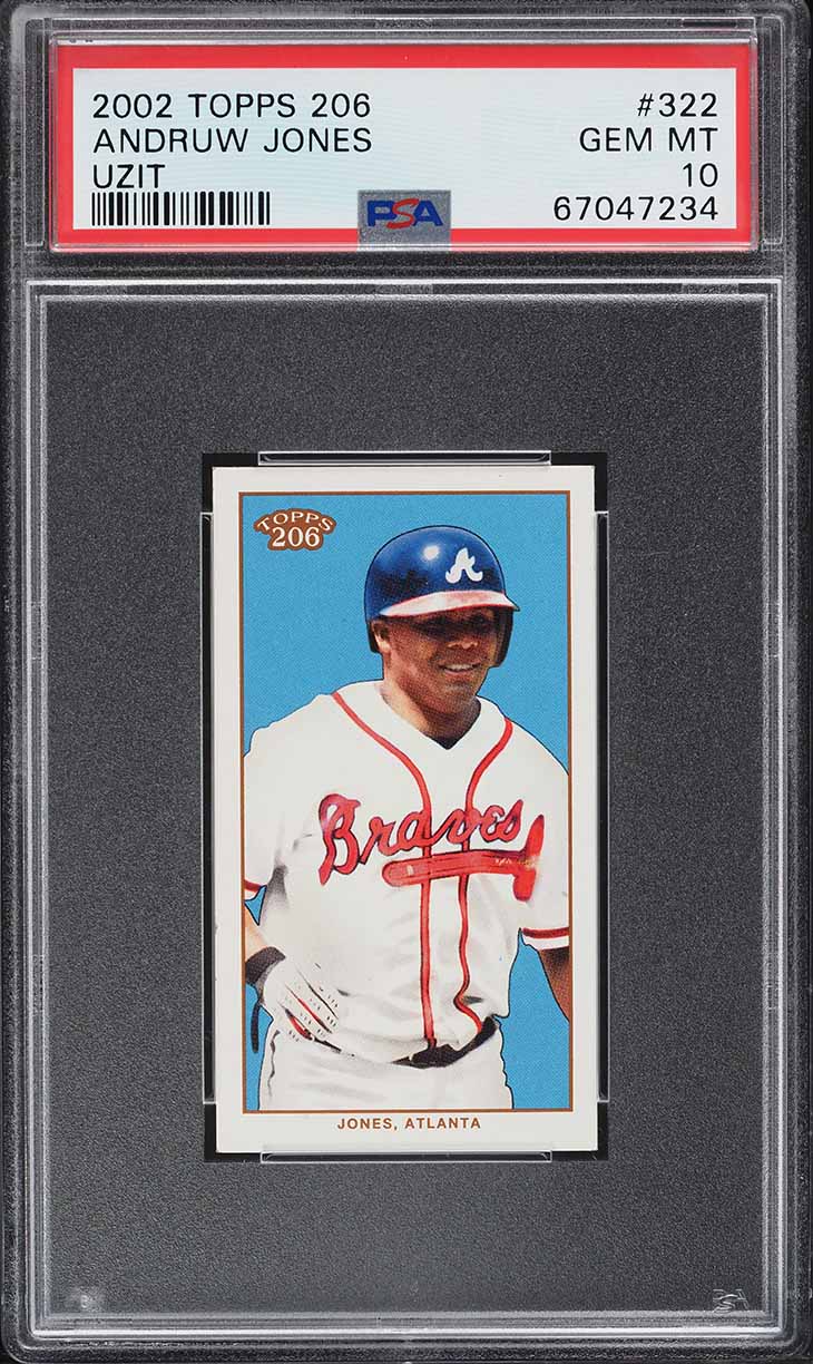 2002 Topps 206 Uzit Andruw Jones #322 PSA 10 GEM MINT