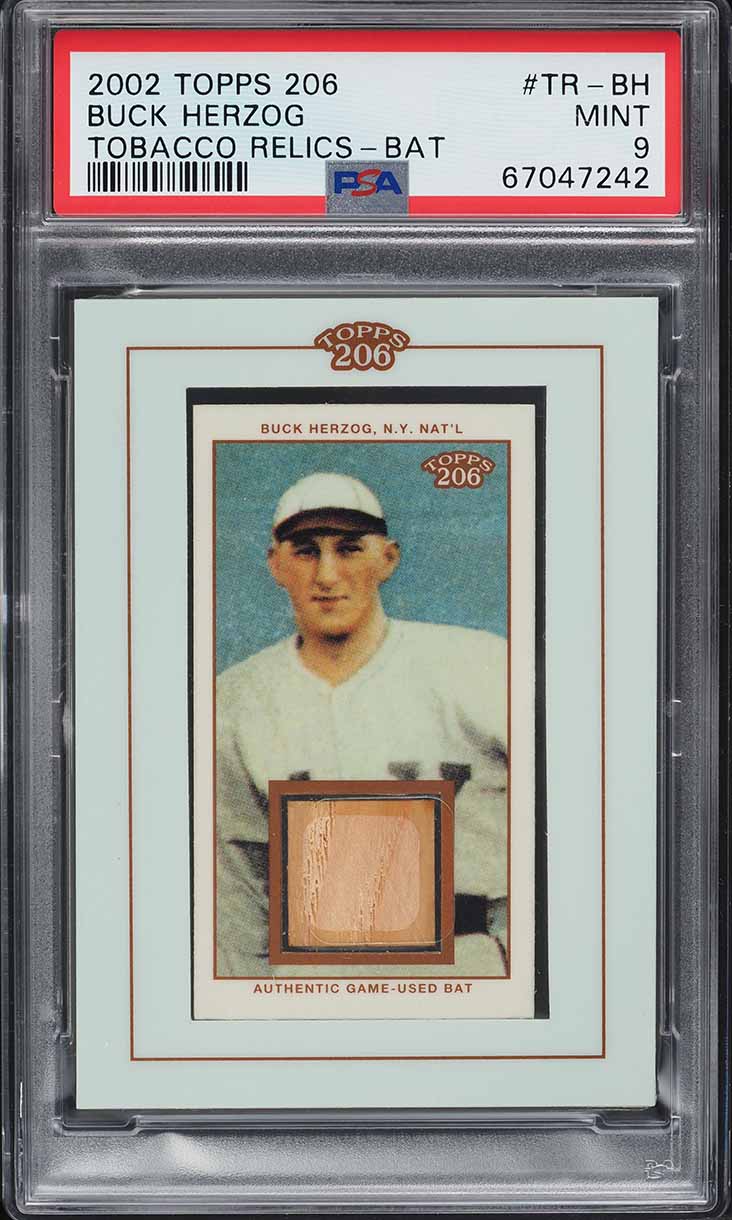 2002 Topps 206 Tobacco Relics Buck Herzog BAT PATCH #TR-BH PSA 9 MINT on  Fanatics Collect