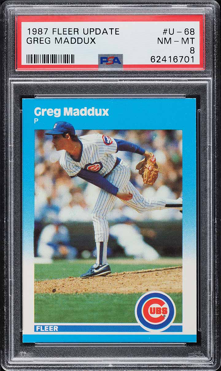 1987 Fleer Update Greg Maddux ROOKIE #U-68 PSA 8 NM-MT